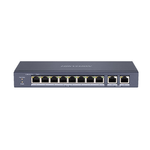 DS-3E0310P-EM 8 POE Ports Unmanaged switch + 2 Uplink RJ45 - Image 1