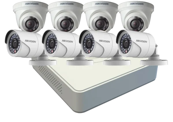 8 Cameras Analogue kit with 8-ch DVR - Image 1